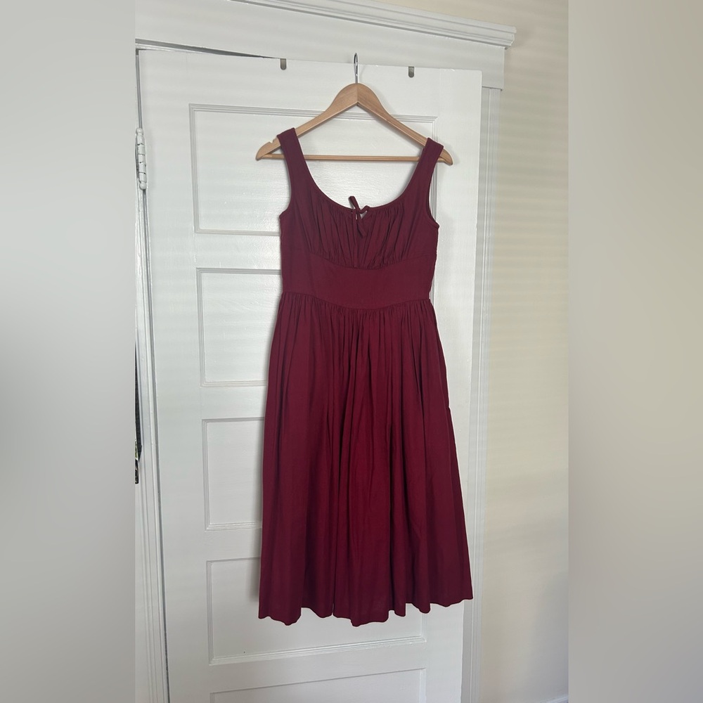 Hearts and Found Burgundy Dress